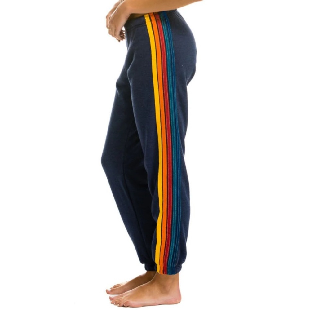 Aviator Nation Navy 5 Stripe Sweatpants